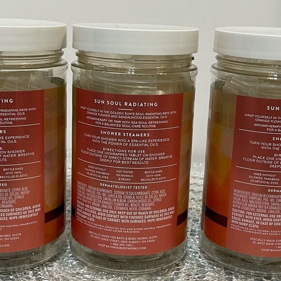 BBW Sun Soul Radiating Aromatherapy Shower Steamers Set of 3 NWT - Picture 3 of 3